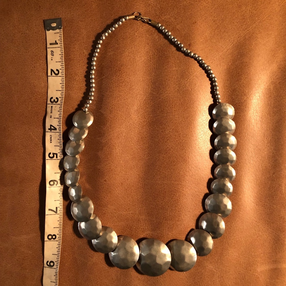 Southwestern Style Silver Concho Necklace - Picture 3 of 4